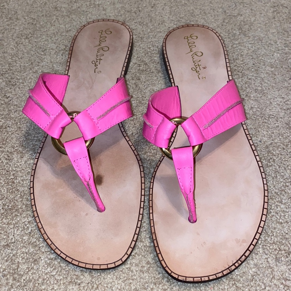 Lilly Pulitzer Pink Flip flops